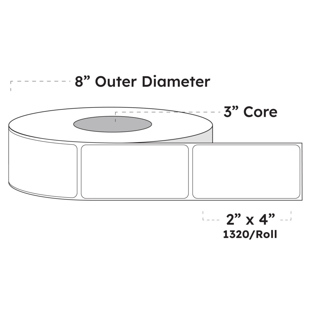 4 Inch Label Inkjet BOPP Labels - Buffalo Label